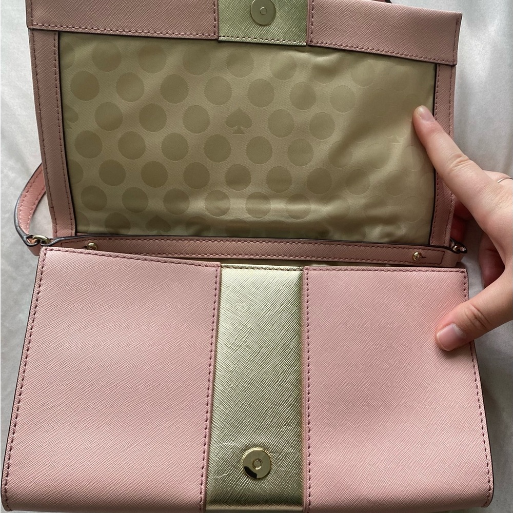 Kate Spade Pink and Gold Crossbody Clutch - Picture 4 of 7